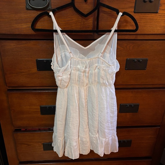 White Babydoll Ruffled Spaghetti Strap Empire Cami Size XS NWT, Costa Blanca - Picture 3 of 10